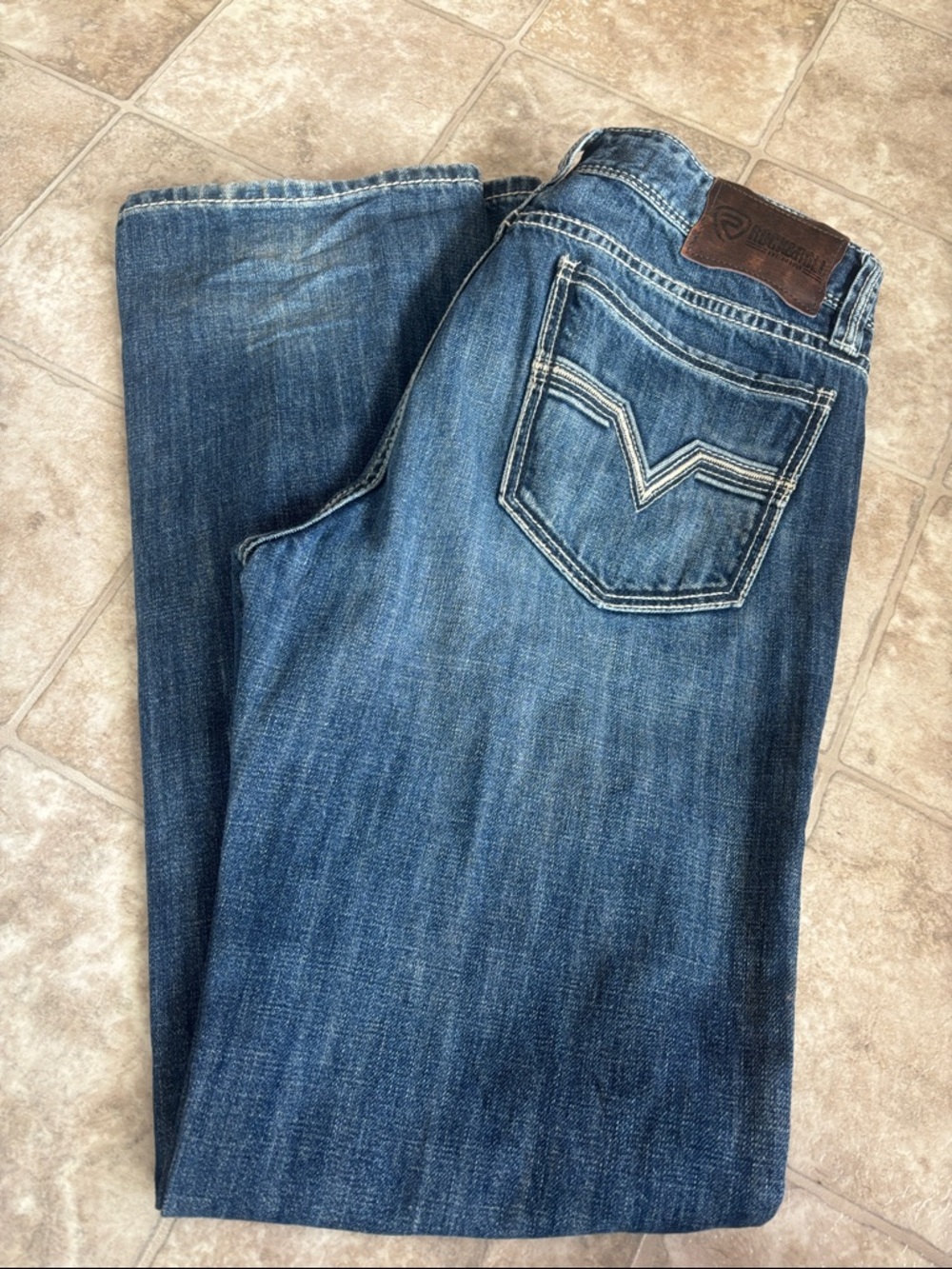 Men's Rock and Roll Denim Jeans - relaxed Straight leg 35x38